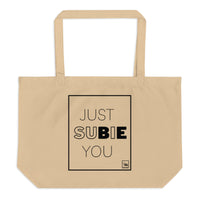 "BE" Subaru & Subie Ink Large organic tote bag