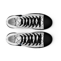 "SUBIE DRIP" Black on White MEN'S HIGH TOP CANVAS SHOES