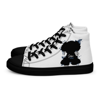 "SUBIE DRIP" Black on White MEN'S HIGH TOP CANVAS SHOES