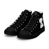 "SUBIE DRIP" White on Black MEN'S HIGH TOP CANVAS SHOES