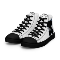 "SUBIE DRIP" Black on White MEN'S HIGH TOP CANVAS SHOES