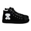 "SUBIE DRIP" White on Black MEN'S HIGH TOP CANVAS SHOES