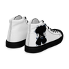 "SUBIE DRIP" Black on White MEN'S HIGH TOP CANVAS SHOES