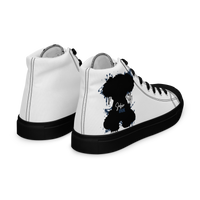 "SUBIE DRIP" Black on White MEN'S HIGH TOP CANVAS SHOES