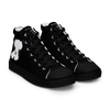 "SUBIE DRIP" White on Black MEN'S HIGH TOP CANVAS SHOES