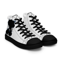 "SUBIE DRIP" Black on White MEN'S HIGH TOP CANVAS SHOES