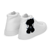 "SUBIE DRIP" Black on White MEN'S HIGH TOP CANVAS SHOES