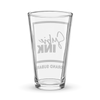 "Subie Ink X Grand Subaru" Black Shaker pint glass