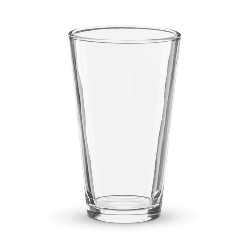 "Subie Ink X Grand Subaru" White Shaker pint glass