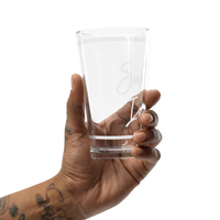 "Subie Ink" White Shaker pint glass