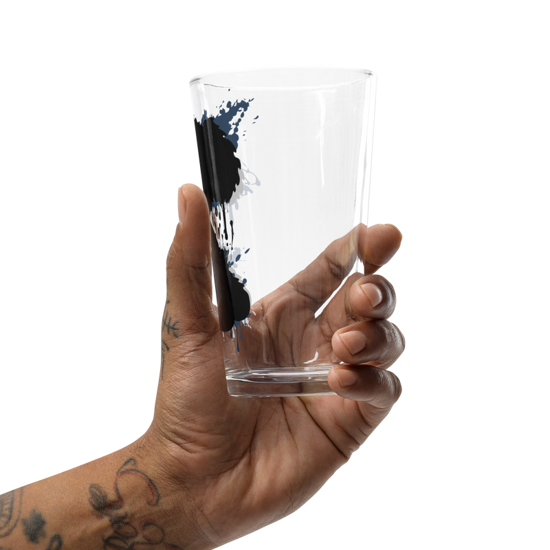 "Subie Drip" Black Shaker pint glass