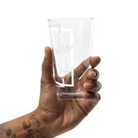 "Subie Ink" White Shaker pint glass