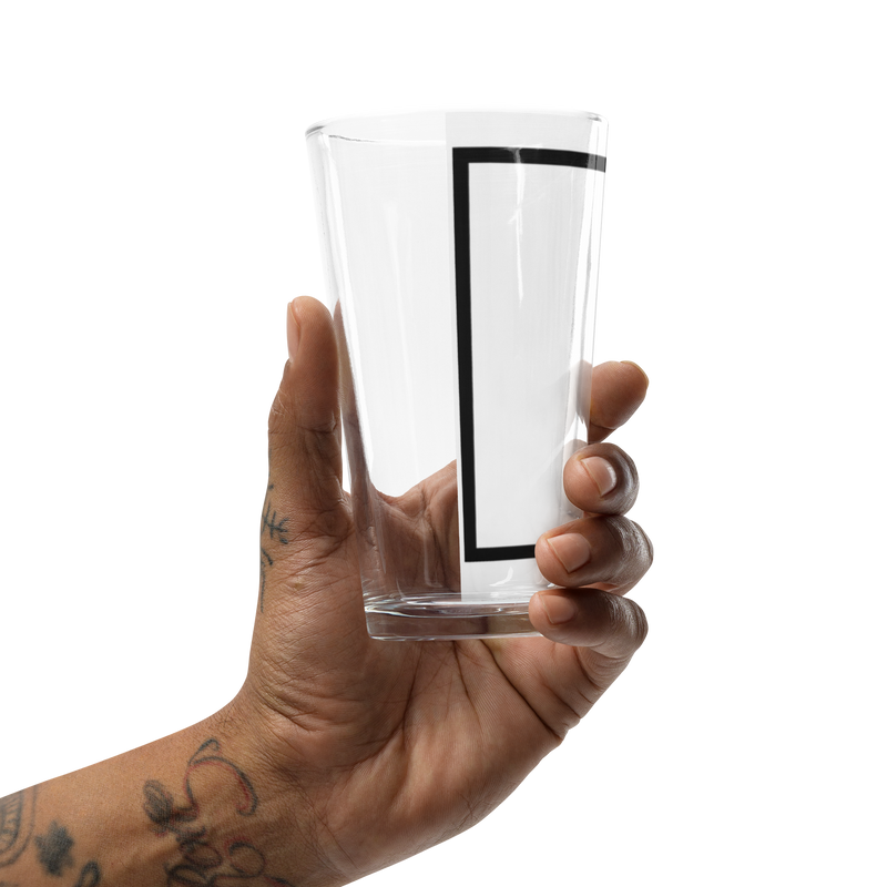 "Subie Ink" Black Shaker pint glass