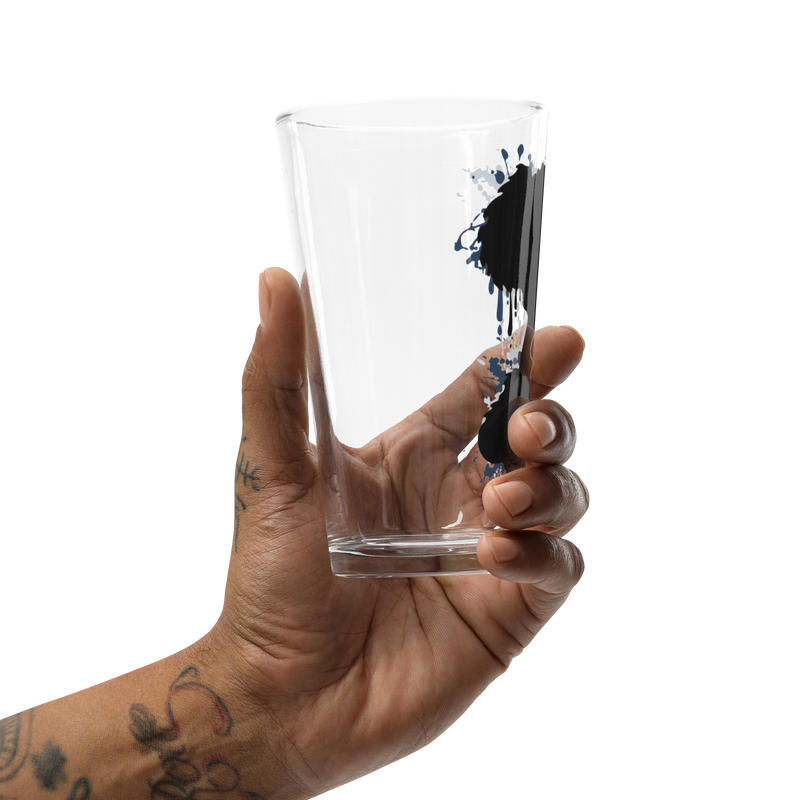 "Subie Drip" Black Shaker pint glass