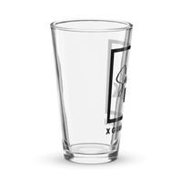 "Subie Ink X Grand Subaru" Black Shaker pint glass