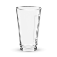 "Subie Ink X Grand Subaru" White Shaker pint glass