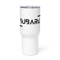 "INCOMPLETE" Subaru 25oz Travel mug with a handle