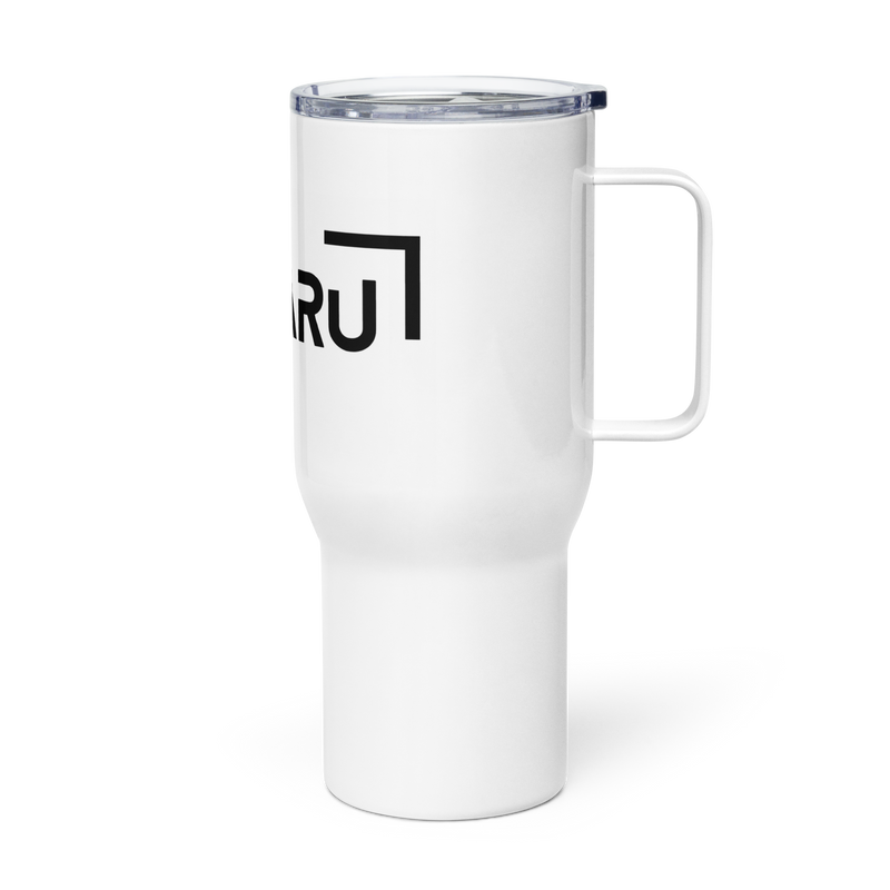 "INCOMPLETE" Subaru 25oz Travel mug with a handle