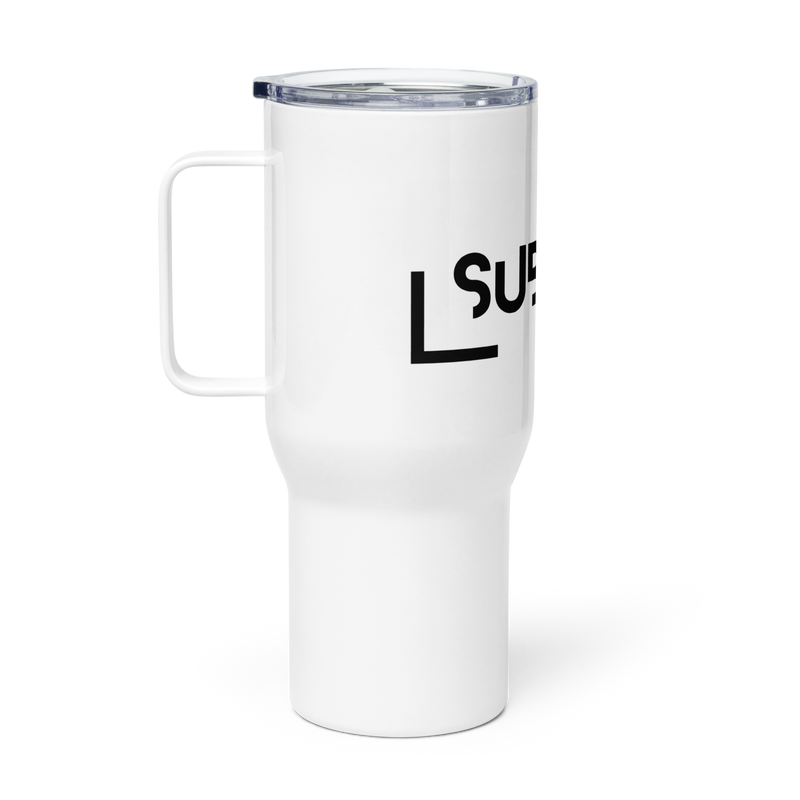 "INCOMPLETE" Subaru 25oz Travel mug with a handle